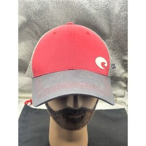 Costa Del Mar Snapback Trucker Hat Red White and Blue Mesh Back